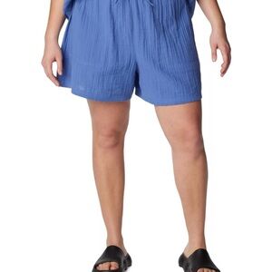Columbia Plus Size Holly Hideaway Cotton Breezy Shorts, Eve, 1X nwt